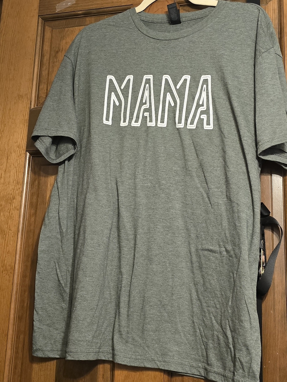 MAMA Graphic Tee in Heather Olive Green